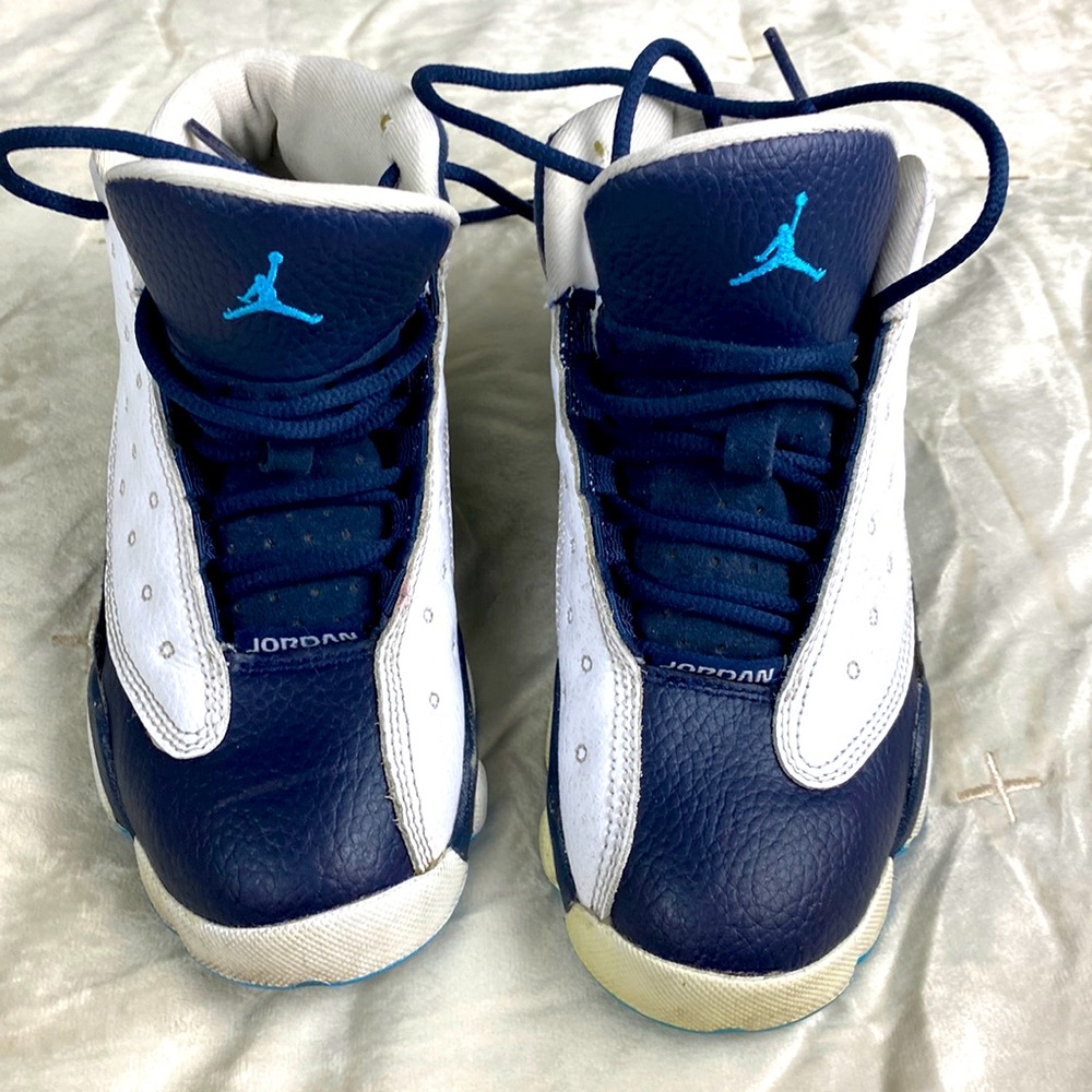 kids shoes Nike Air Jordan 13 retro (PS) white obsidian blue size 1.5 DJ3003-144